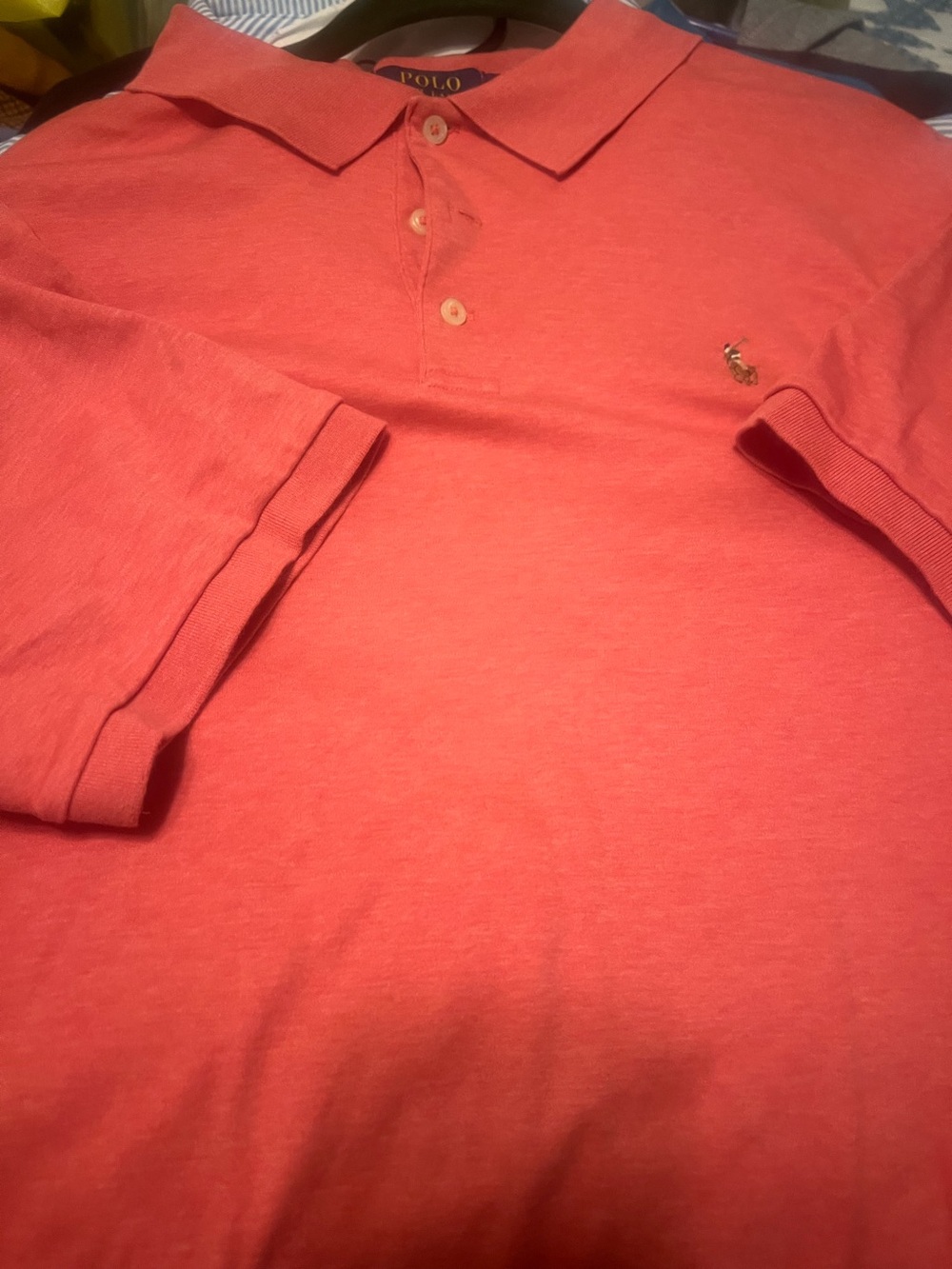 Ralph Lauren Coral Polo Shirt with Embroidered Pony